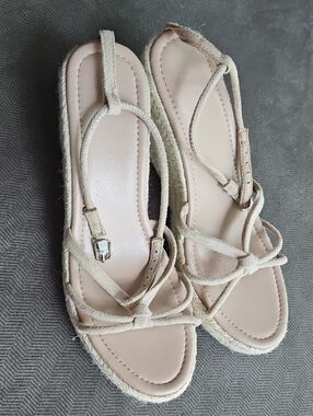 **SOLD** Women's Strappy Espadrille Sandals - Nude